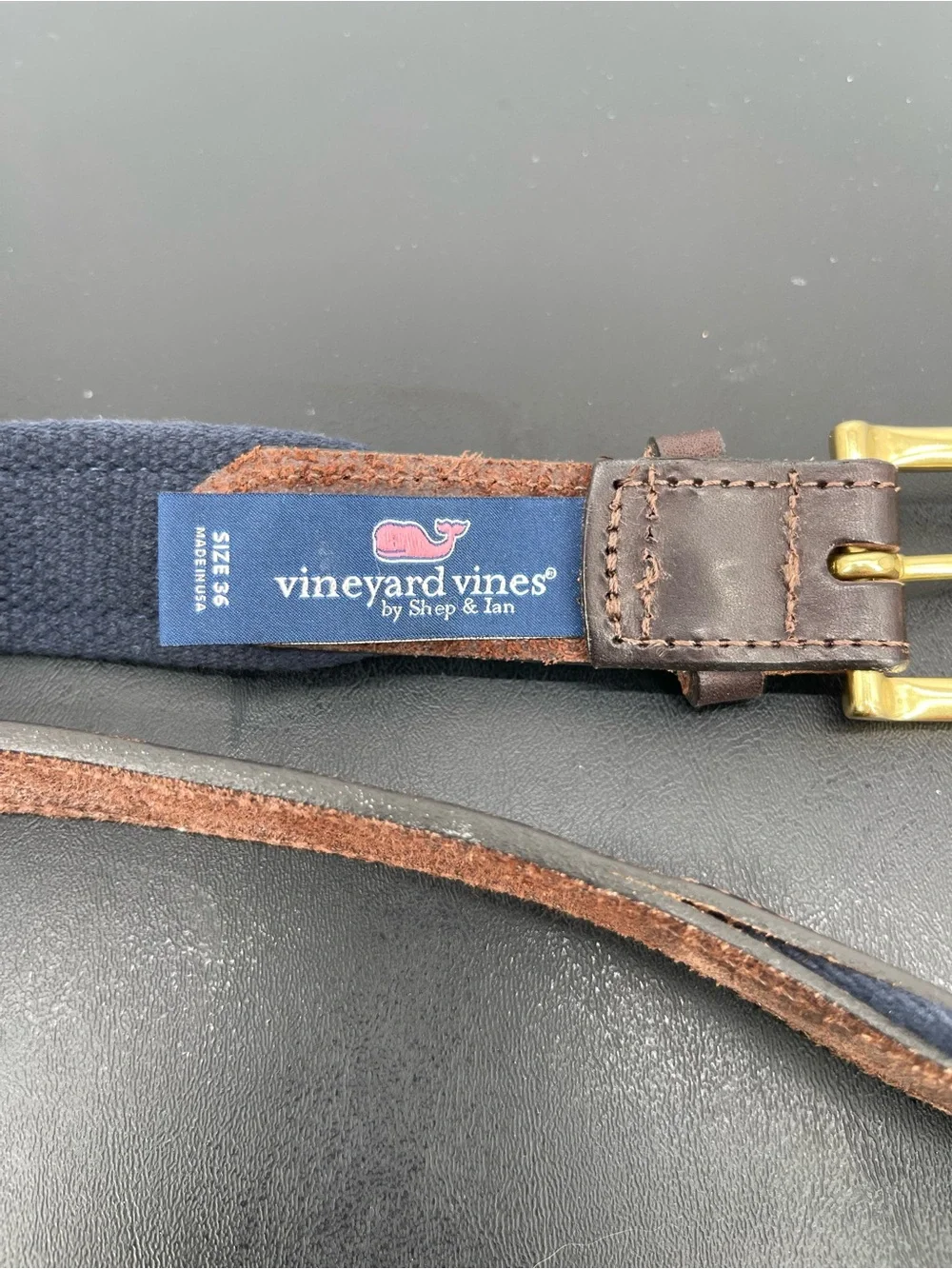 Vineyard Vines Navy & Pink Lacrosse Belt